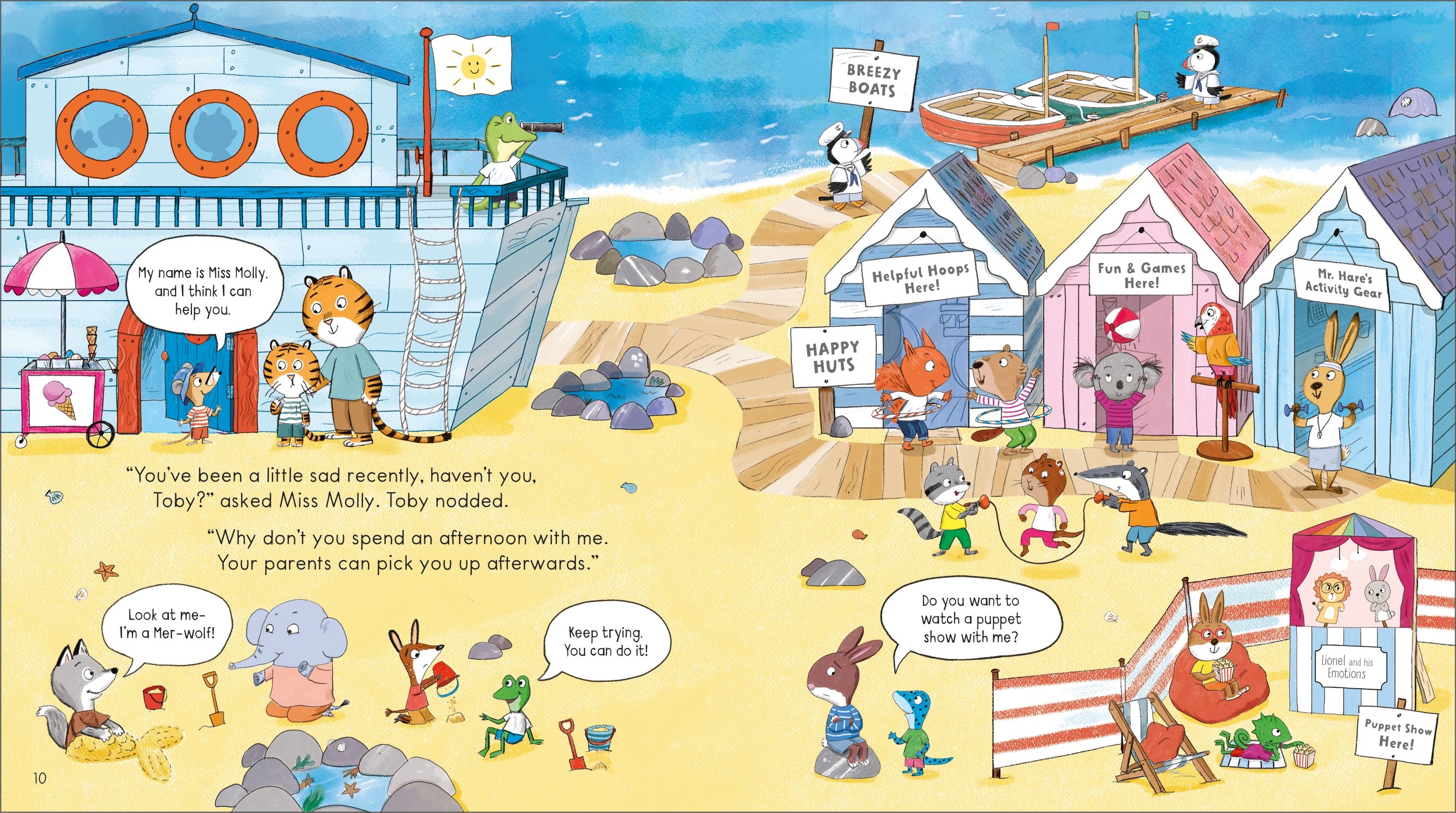 Miss Molly's School of Happiness – Carte ilustrată în limba engleză pentru copii 3+ ani, Usborne