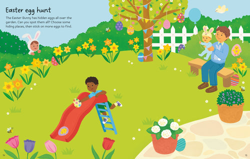 First Sticker Book Easter – Carte cu stickere pentru copii 3+ ani, Usborne