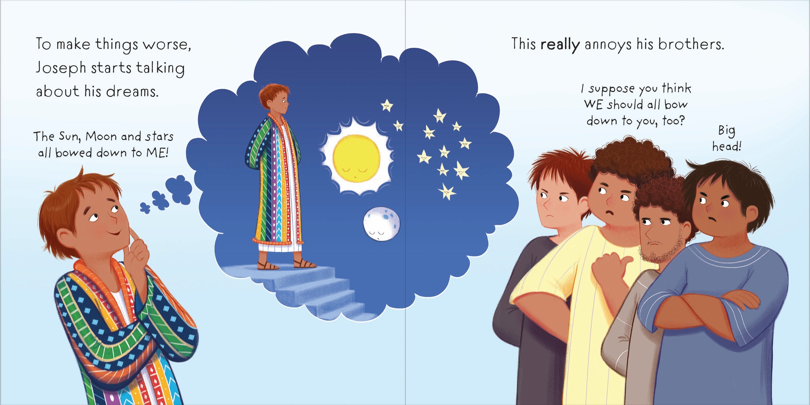 Detaliu din cartea „Joseph and his Wonderful Coat”, Usborne – imaginea 3