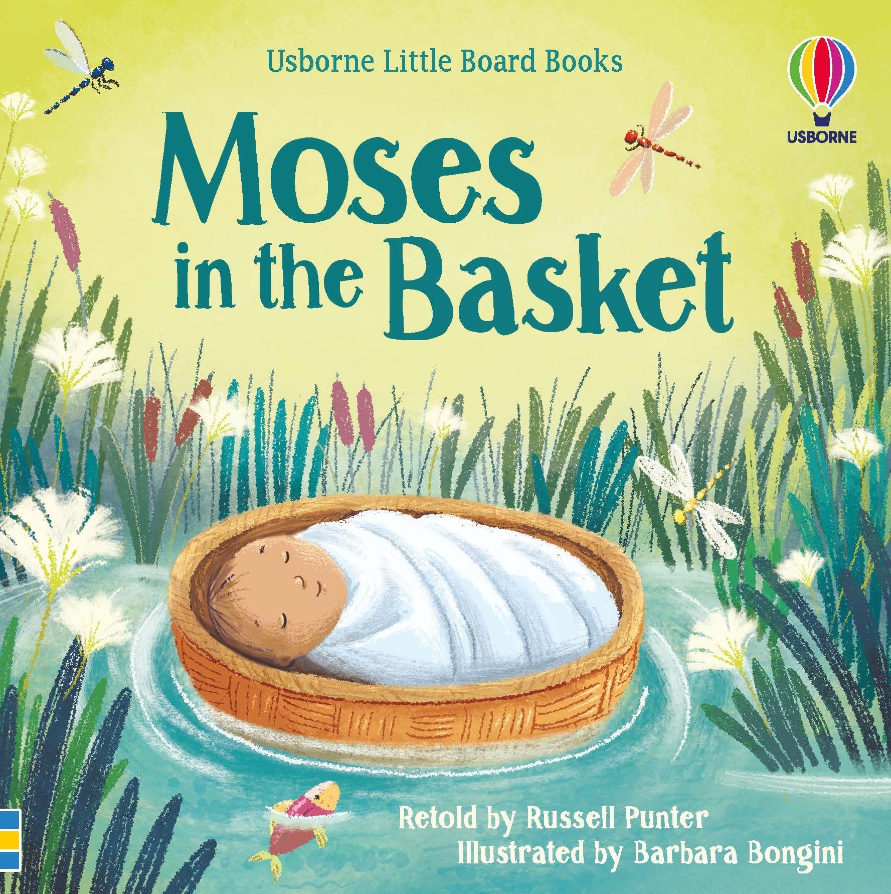 Coperta cărții „Moses in the Basket” – poveste pentru copii Usborne pentru copii 2+ ani