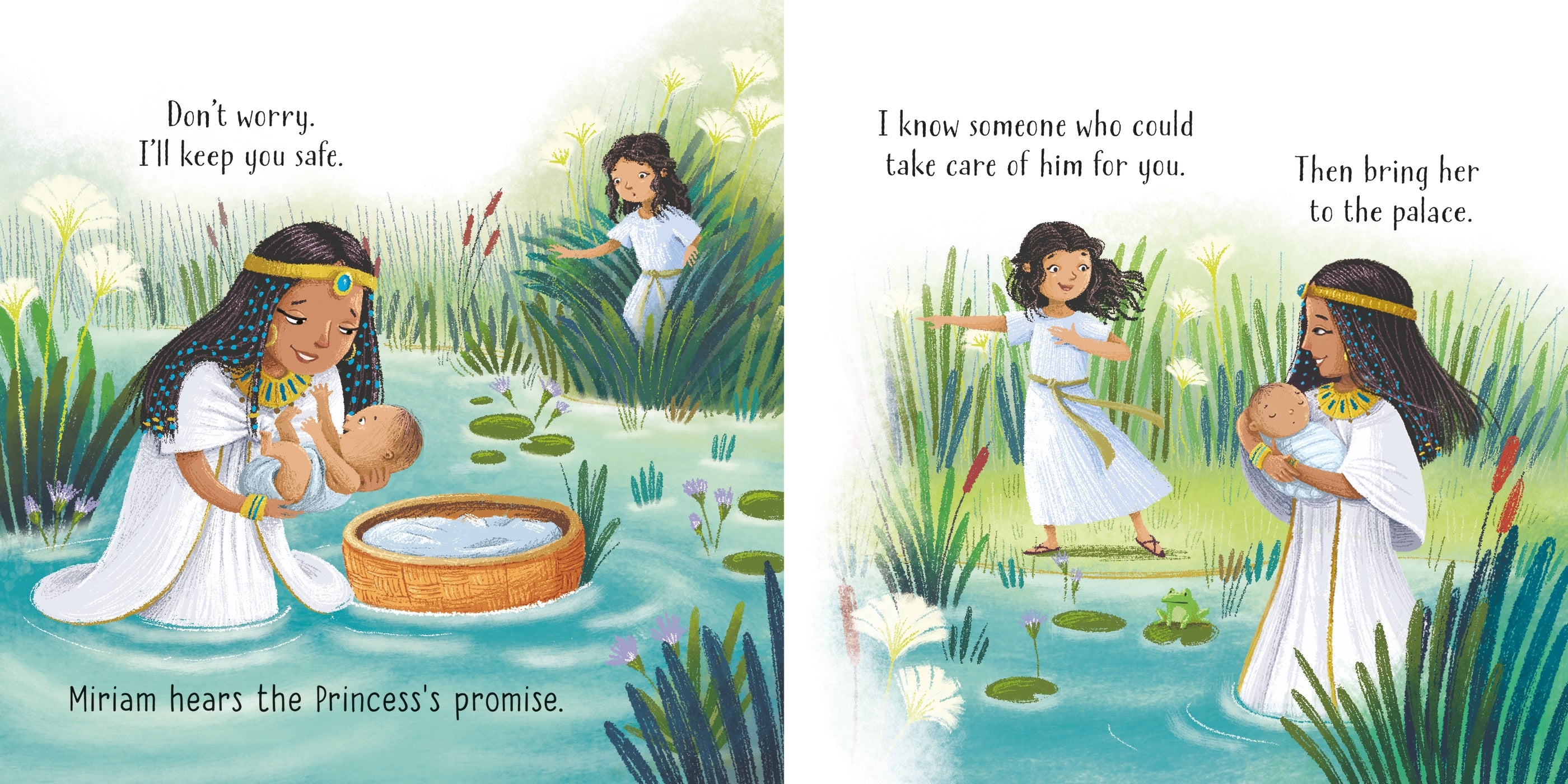 Detaliu din cartea „Moses in the Basket”, Usborne – imaginea 3