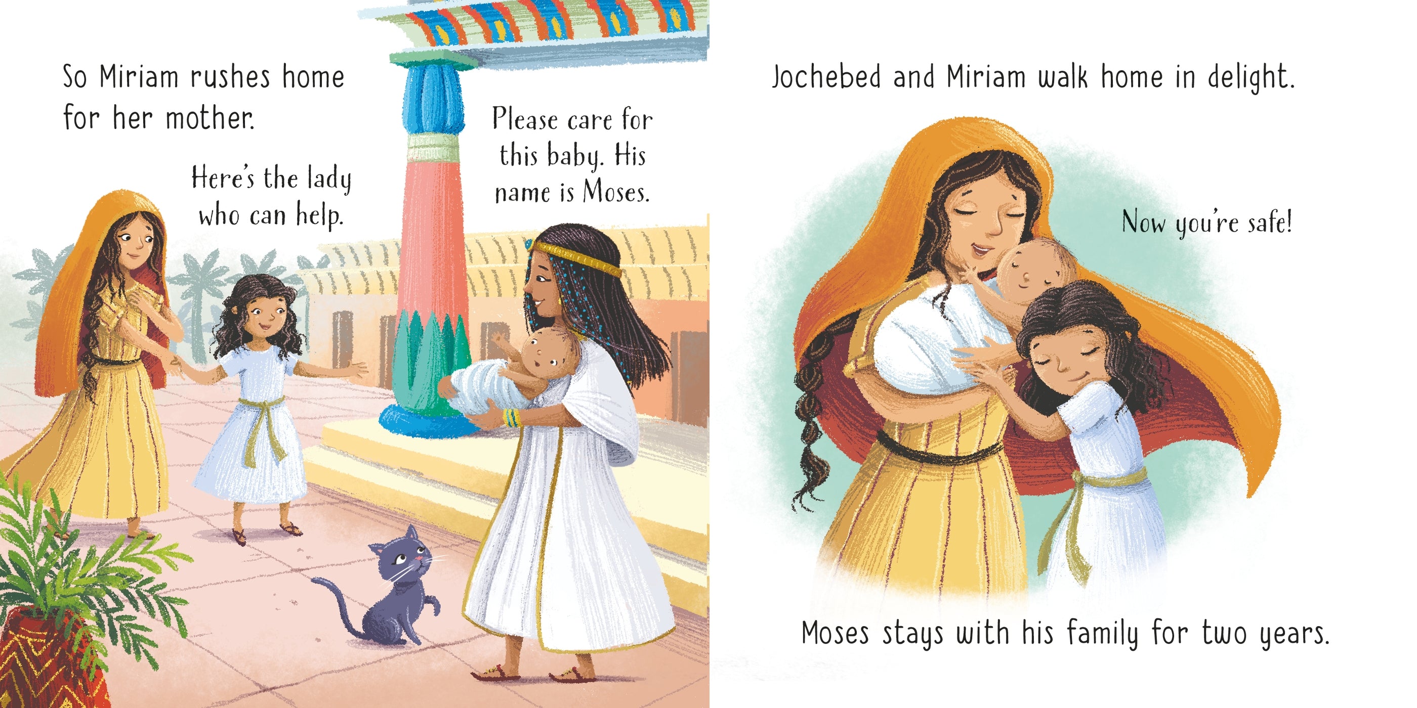 Detaliu din cartea „Moses in the Basket”, Usborne – imaginea 4