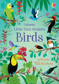 Coperta cărții „Little First Stickers Birds” – carte cu stickere Usborne pentru copii 3+ ani