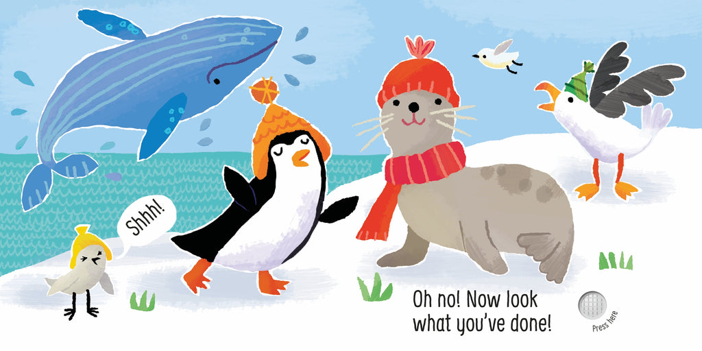 Detaliu din cartea „Don't Tickle the Penguin!”, Usborne – imaginea 4