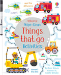 Wipe-Clean Things That Go Activities – Carte de activități pentru copii 3+ ani, Usborne