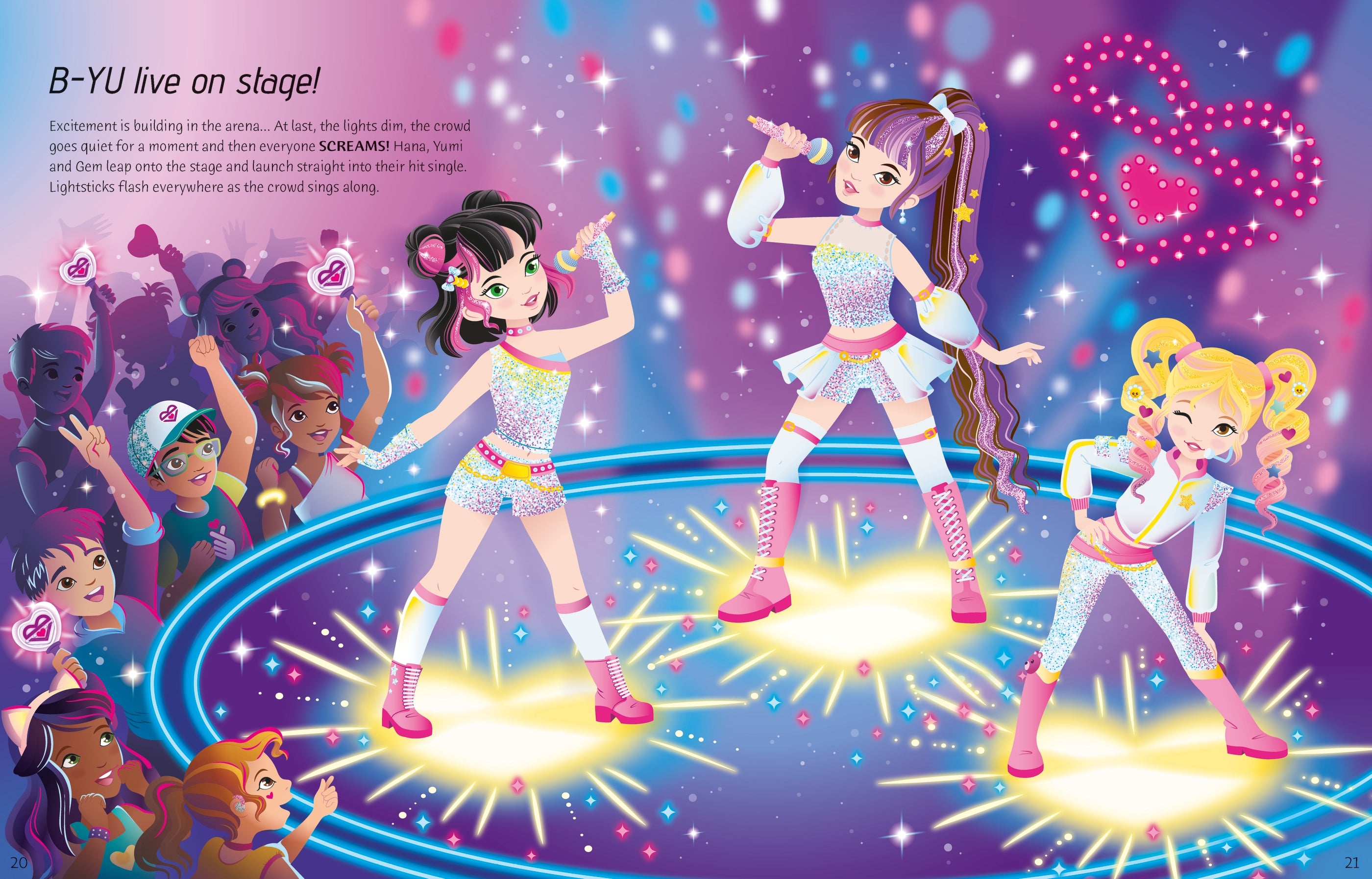 Detaliu din cartea „Sticker Dolly Dressing K-POP”, Usborne – imaginea 6