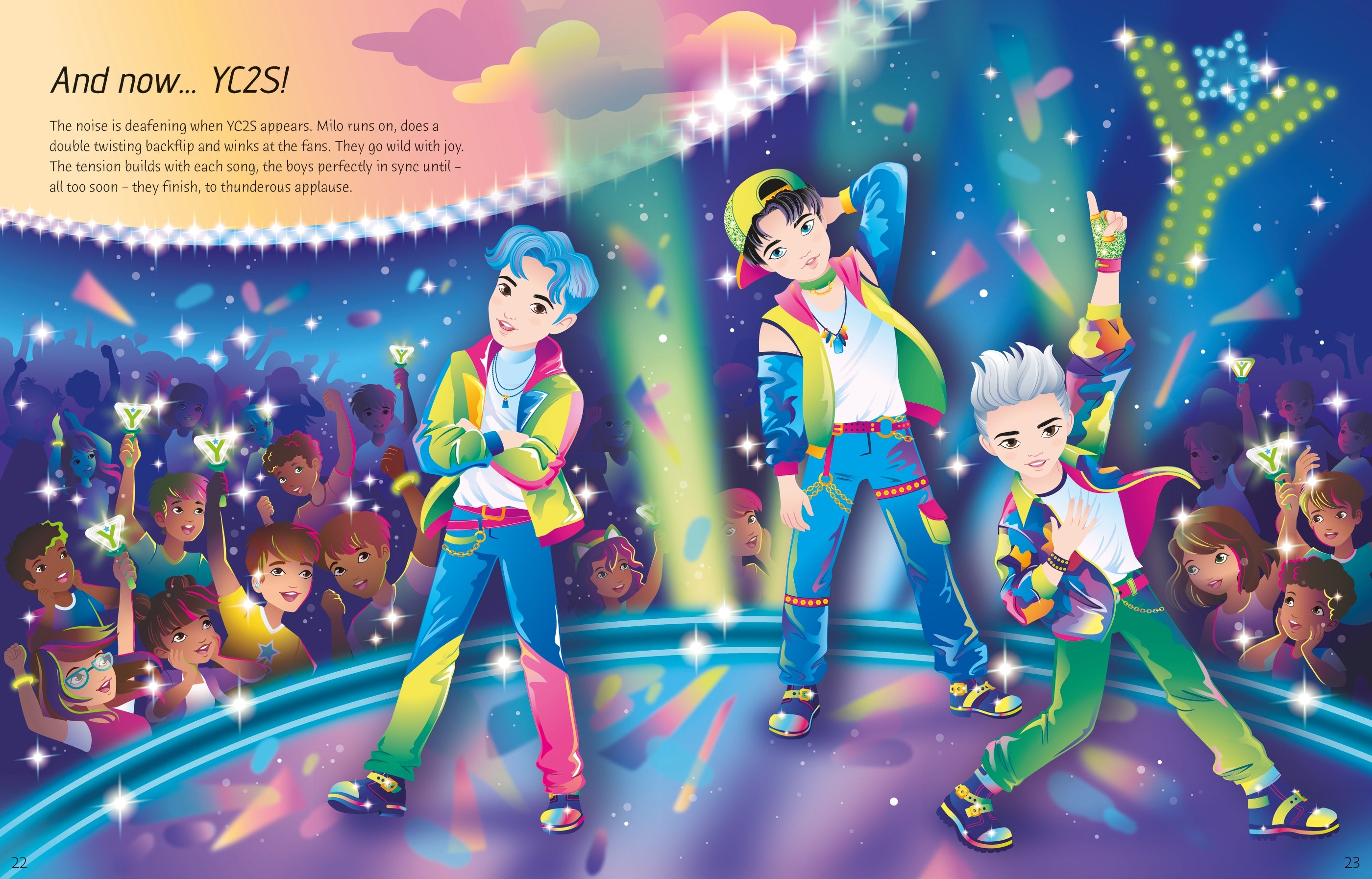 Detaliu din cartea „Sticker Dolly Dressing K-POP”, Usborne – imaginea 7