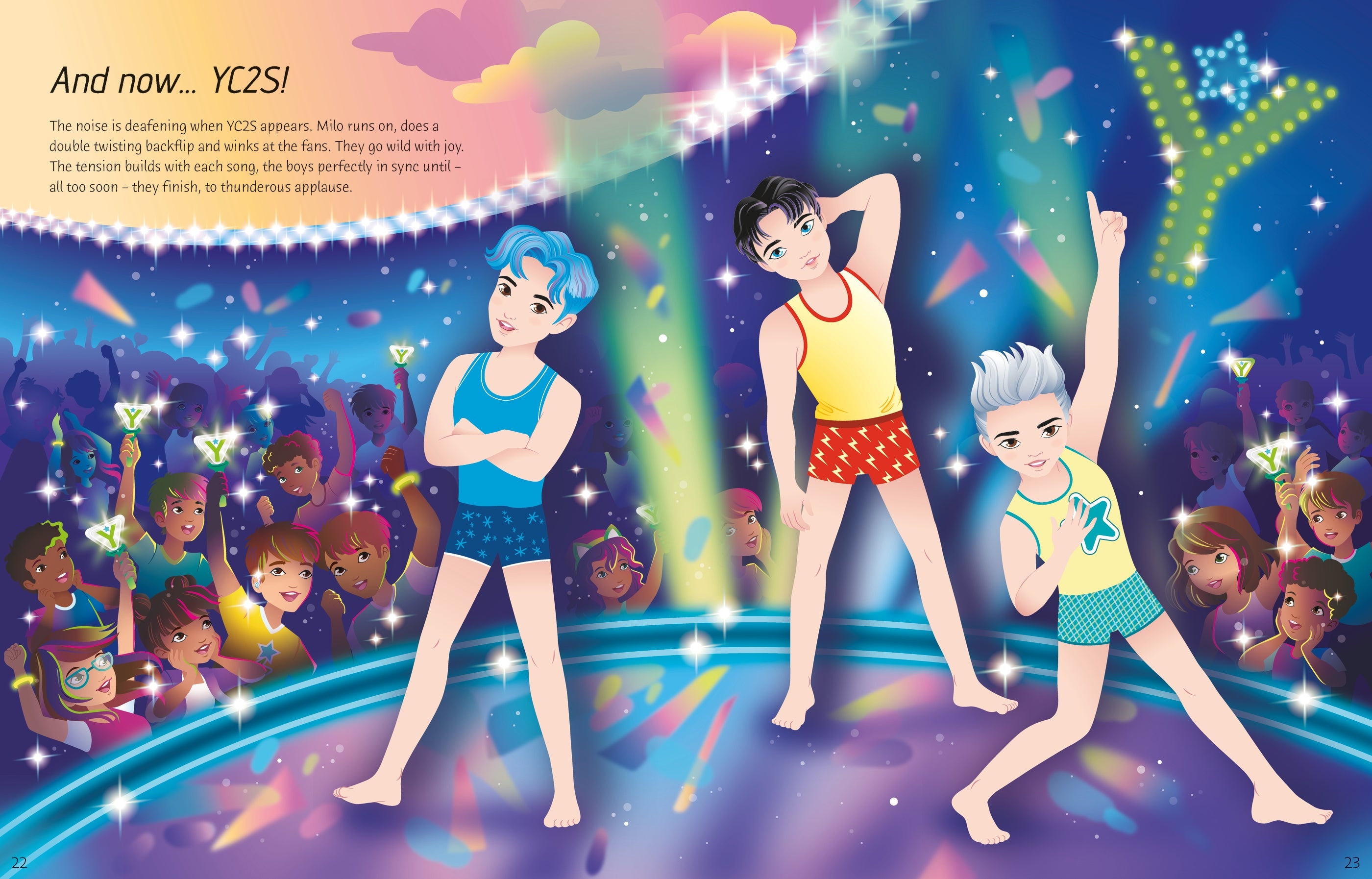 Detaliu din cartea „Sticker Dolly Dressing K-POP”, Usborne – imaginea 8