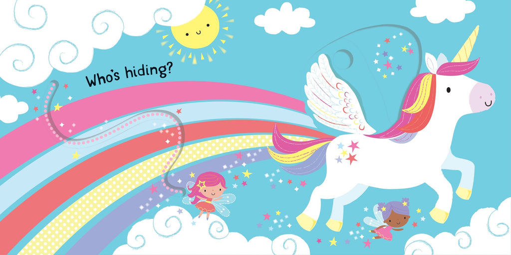 Slide and See Unicorns – Carte interactivă pentru copii 6+ luni, Usborne