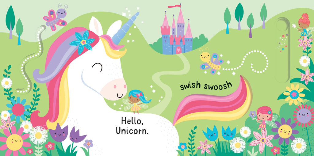 Slide and See Unicorns – Carte interactivă pentru copii 6+ luni, Usborne