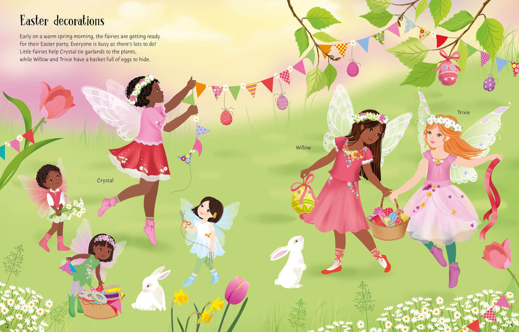 Sticker Dolly Dressing Easter Party – Carte cu stickere pentru copii 5+ ani, Usborne