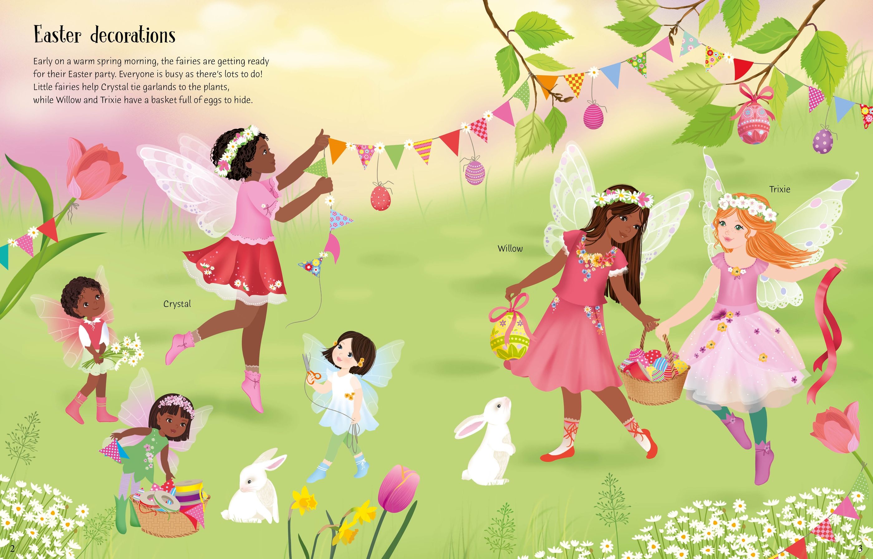 Sticker Dolly Dressing Easter Party – Carte cu stickere pentru copii 5+ ani, Usborne
