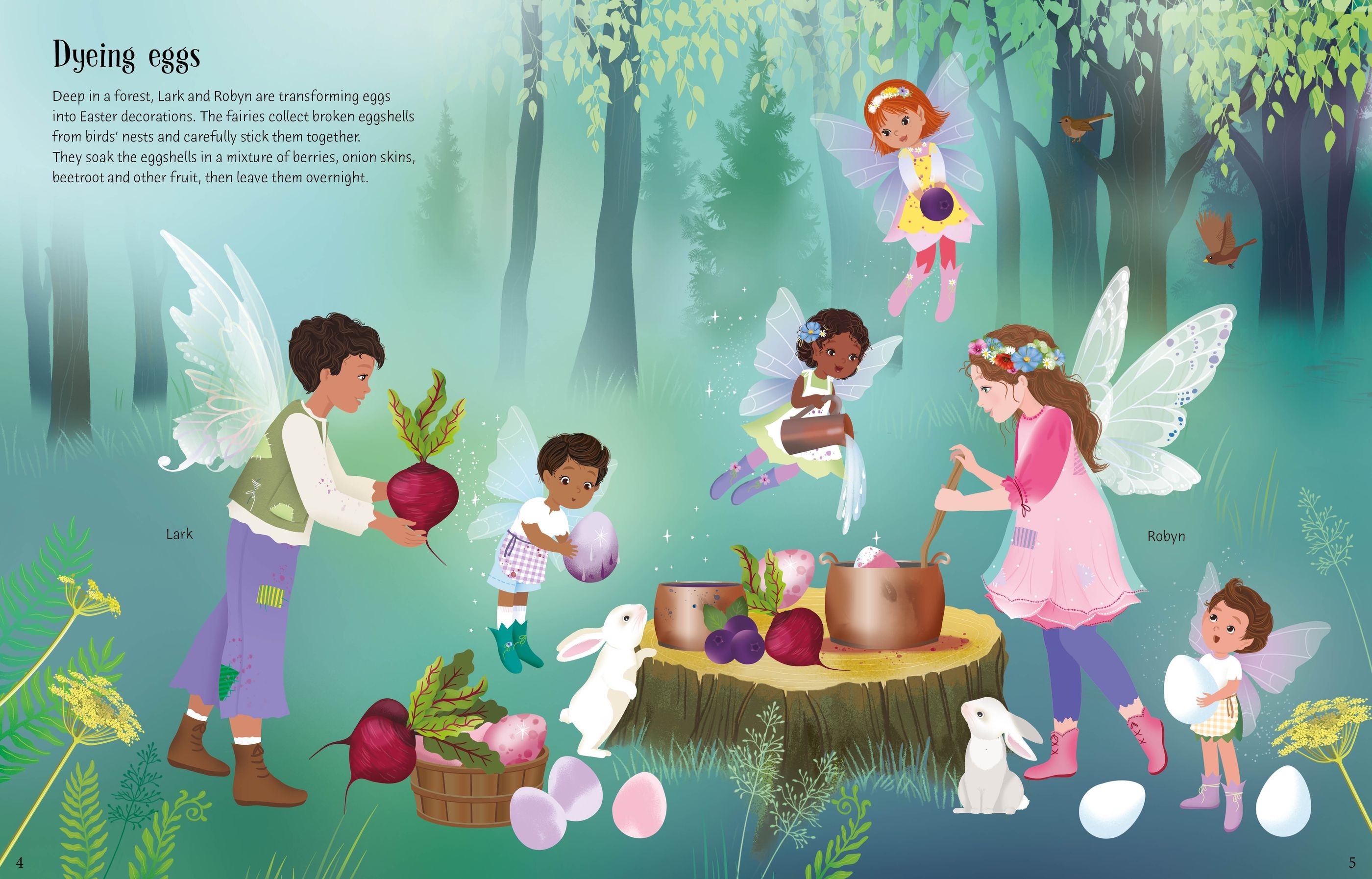 Sticker Dolly Dressing Easter Party – Carte cu stickere pentru copii 5+ ani, Usborne