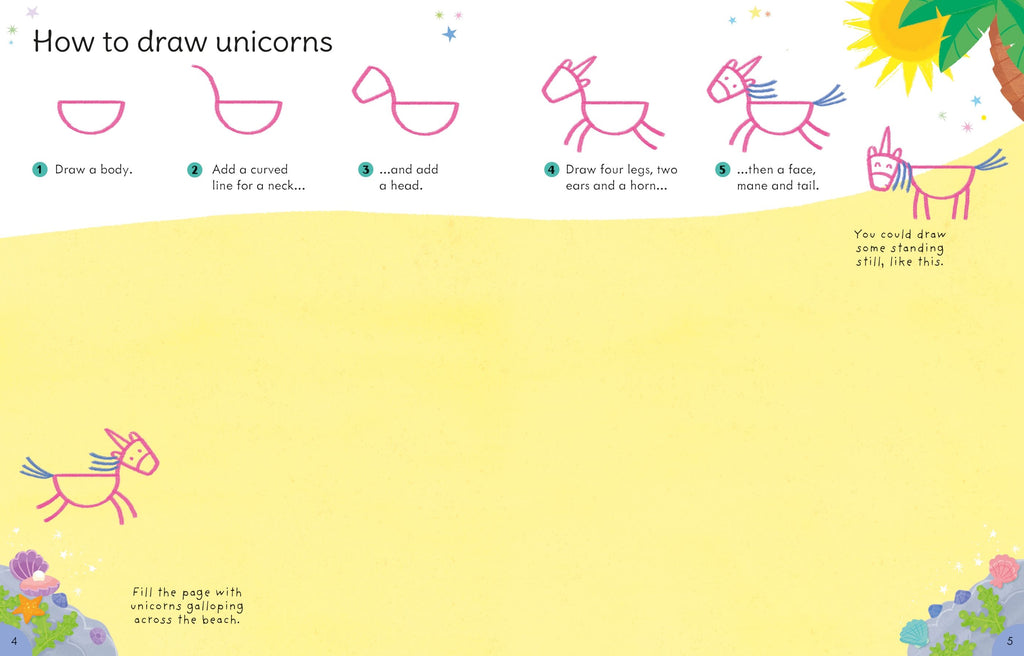 Unicorn things to make and do – Carte de activități pentru copii 3+ ani, Usborne