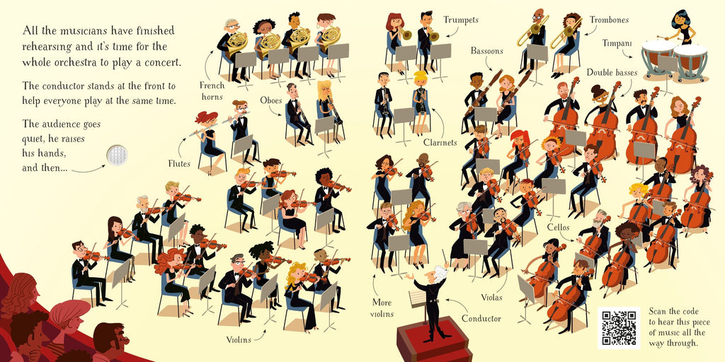 The Orchestra – Carte muzicală pentru copii 3+ ani, Usborne
