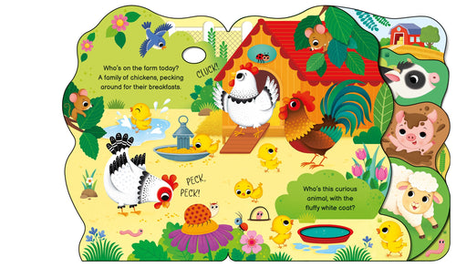 Detaliu din cartea „Who's on the Farm Today?”, Usborne – imaginea 2