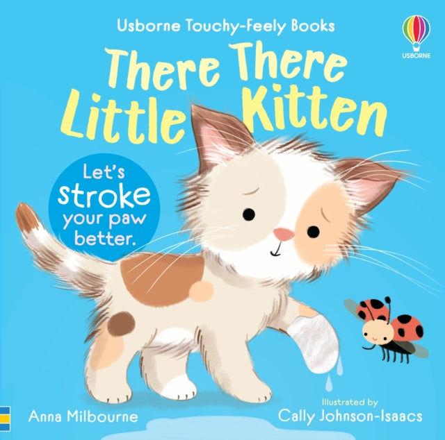 Coperta cărții „There There Little Kitten” – carte senzorială Usborne pentru copii 6+ luni