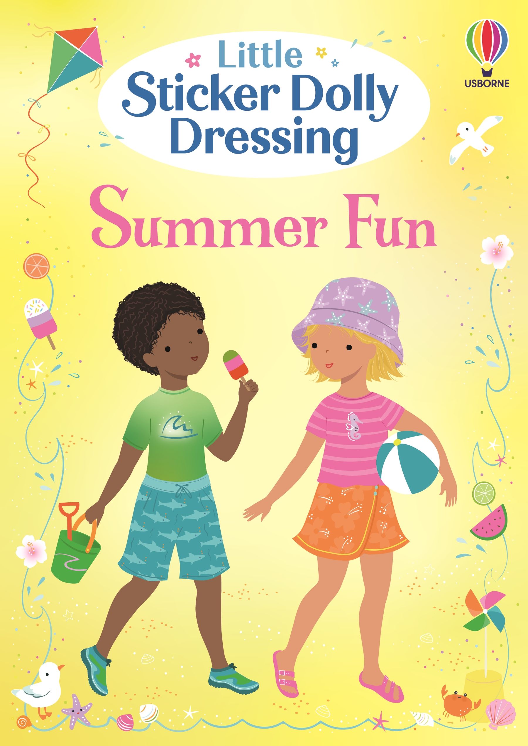 Little Sticker Dolly Dressing Summer Fun – Carte cu stickere pentru copii 4+ ani, Usborne