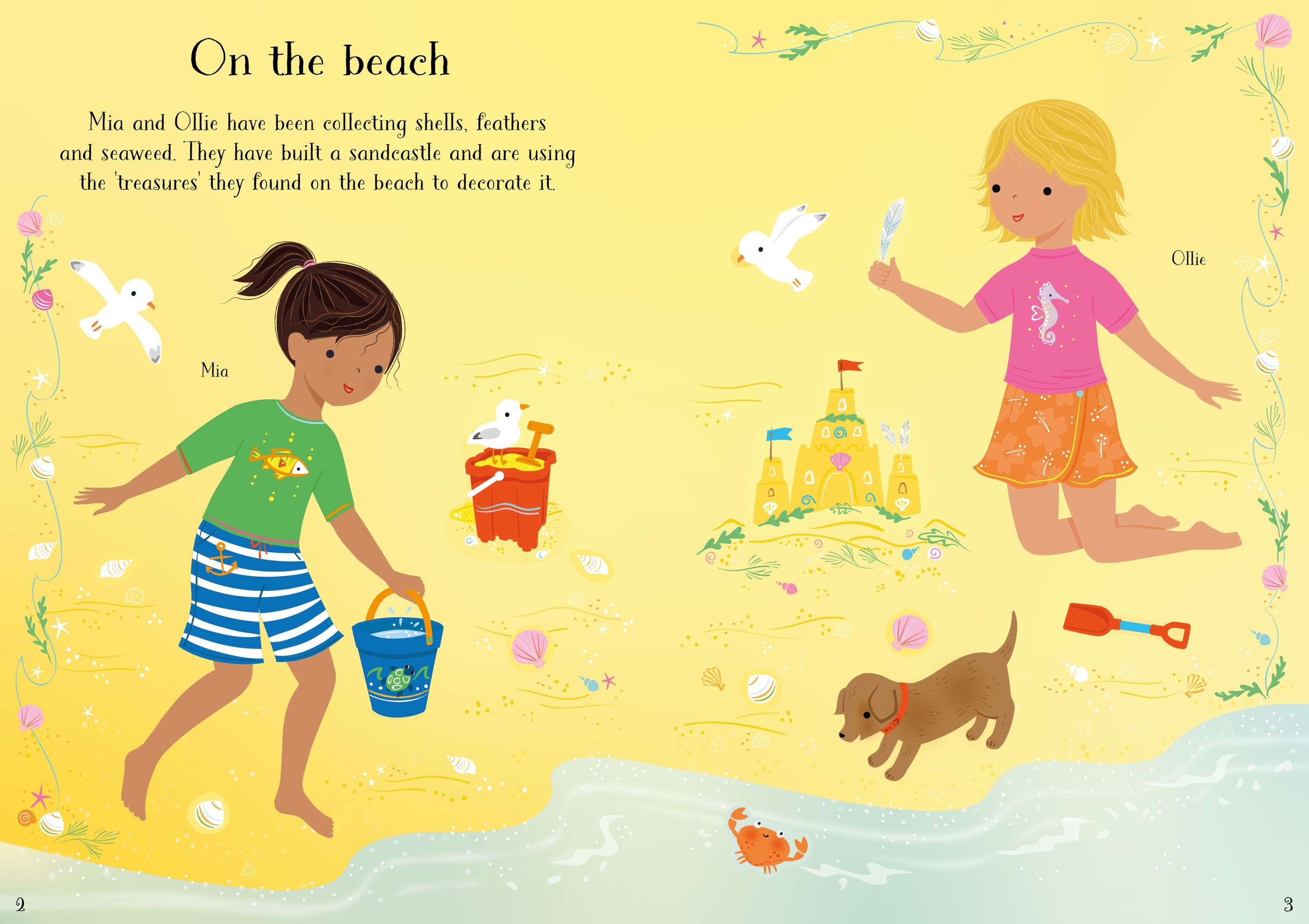 Little Sticker Dolly Dressing Summer Fun – Carte cu stickere pentru copii 4+ ani, Usborne