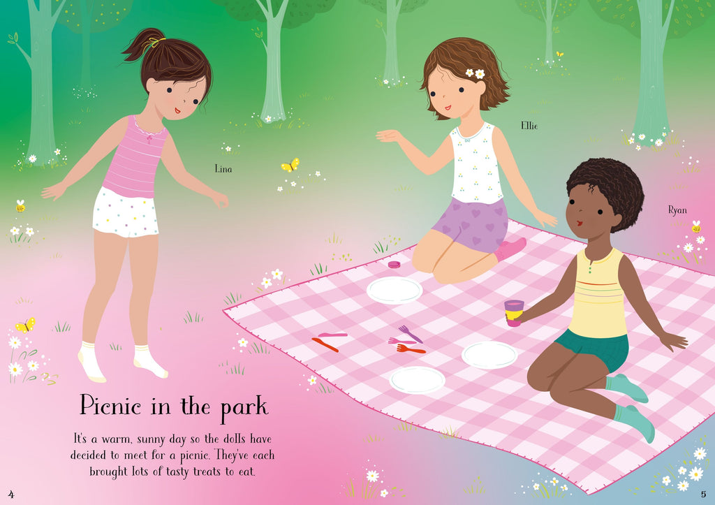 Little Sticker Dolly Dressing Summer Fun – Carte cu stickere pentru copii 4+ ani, Usborne