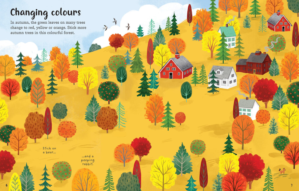 Detaliu din cartea „First Sticker Book Autumn”, Usborne – imaginea 5