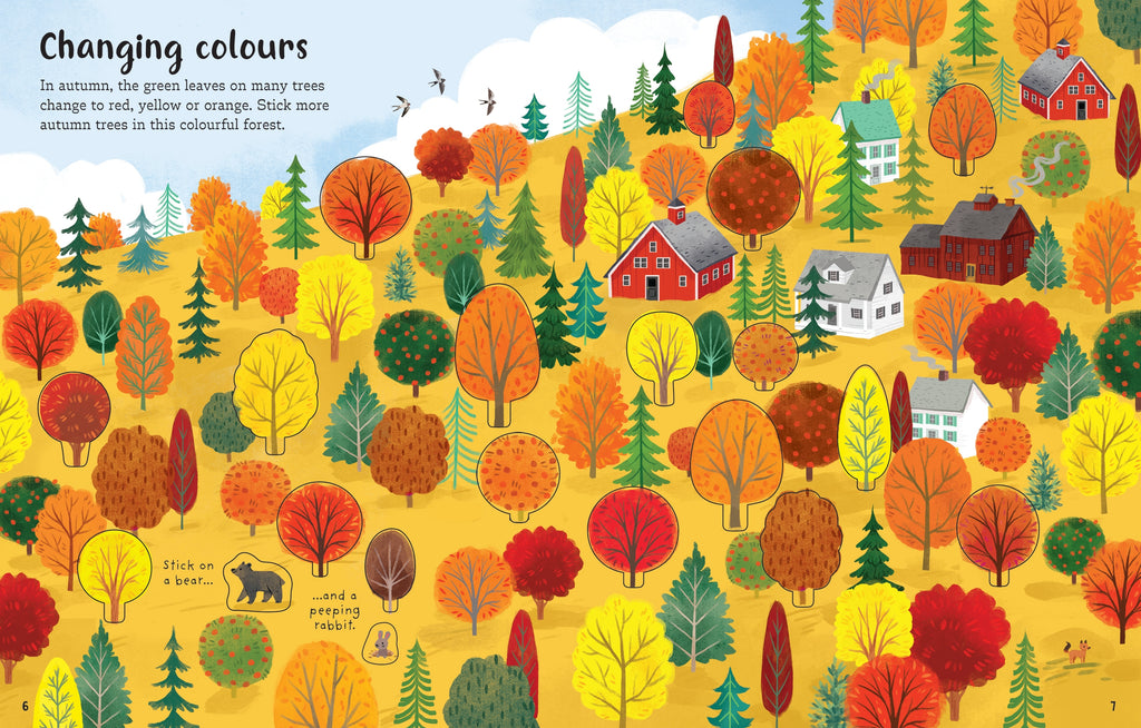 Detaliu din cartea „First Sticker Book Autumn”, Usborne – imaginea 6