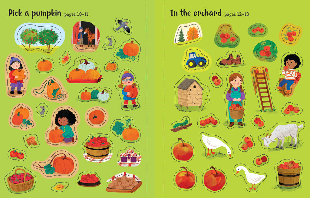 Detaliu din cartea „First Sticker Book Autumn”, Usborne – imaginea 7