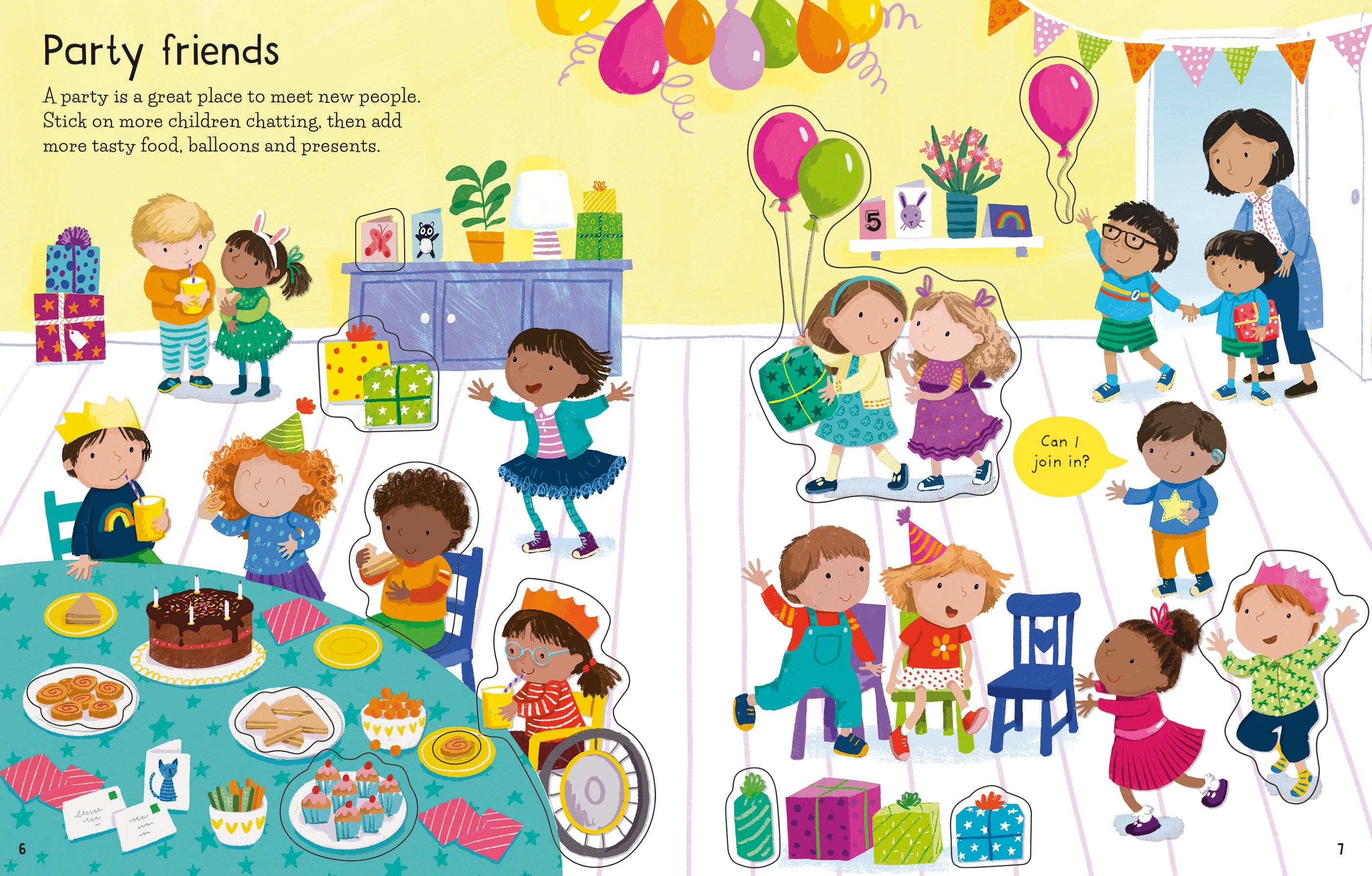 Detaliu din cartea „First Sticker Book First Experiences”, Usborne – imaginea 3