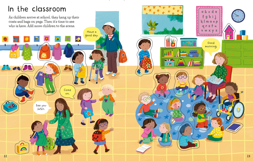Detaliu din cartea „First Sticker Book First Experiences”, Usborne – imaginea 5