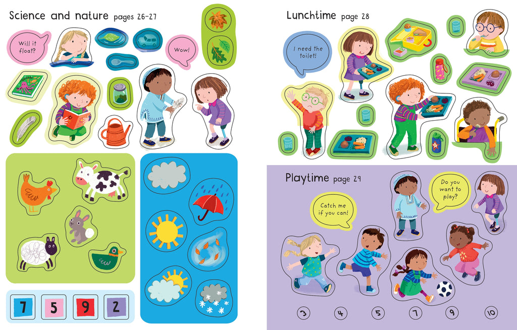 Detaliu din cartea „First Sticker Book First Experiences”, Usborne – imaginea 8
