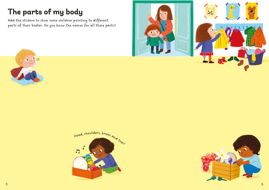 Detaliu din cartea „Little First Stickers My Body”, Usborne – imaginea 2