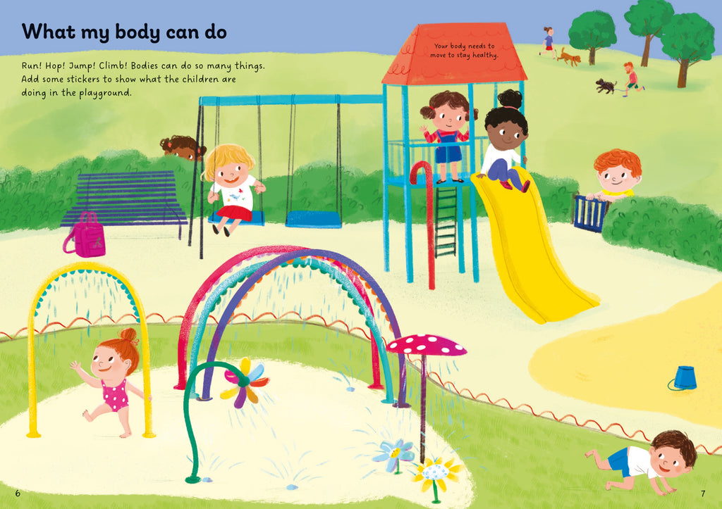 Detaliu din cartea „Little First Stickers My Body”, Usborne – imaginea 4