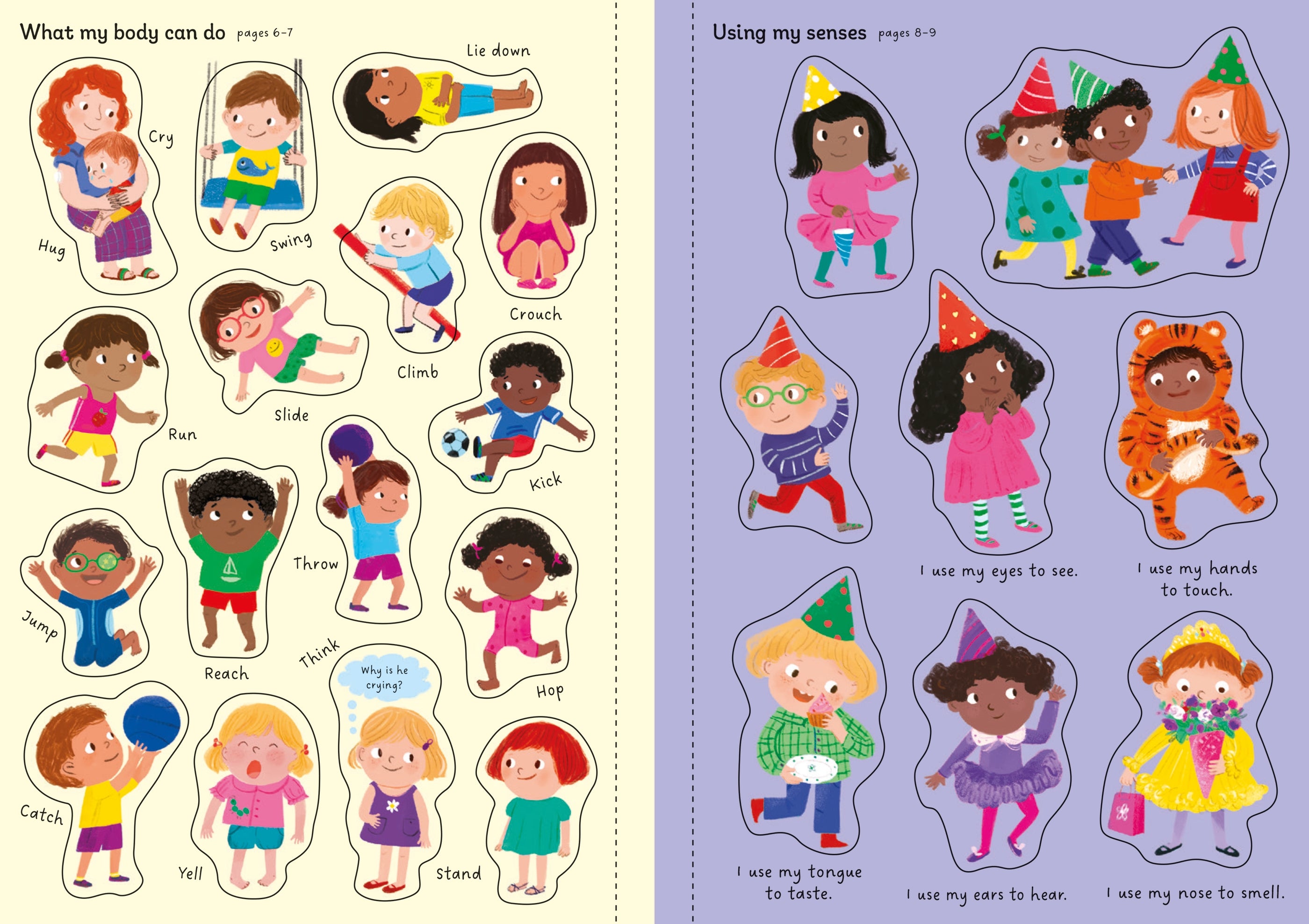 Detaliu din cartea „Little First Stickers My Body”, Usborne – imaginea 6