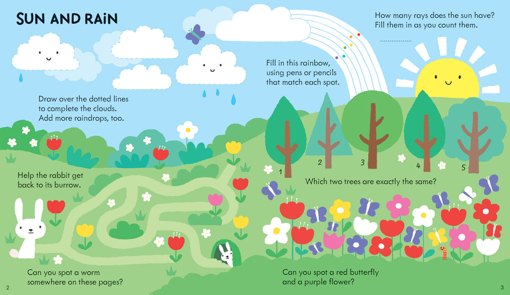 Detaliu din cartea „Rainy Day Activity Book”, Usborne – imaginea 2