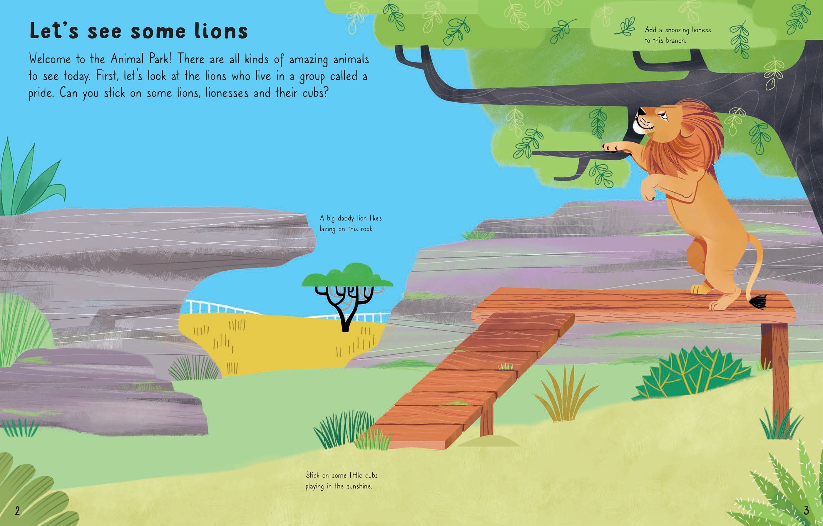 Detaliu din cartea „First Sticker Book Animal Park”, Usborne – imaginea 2