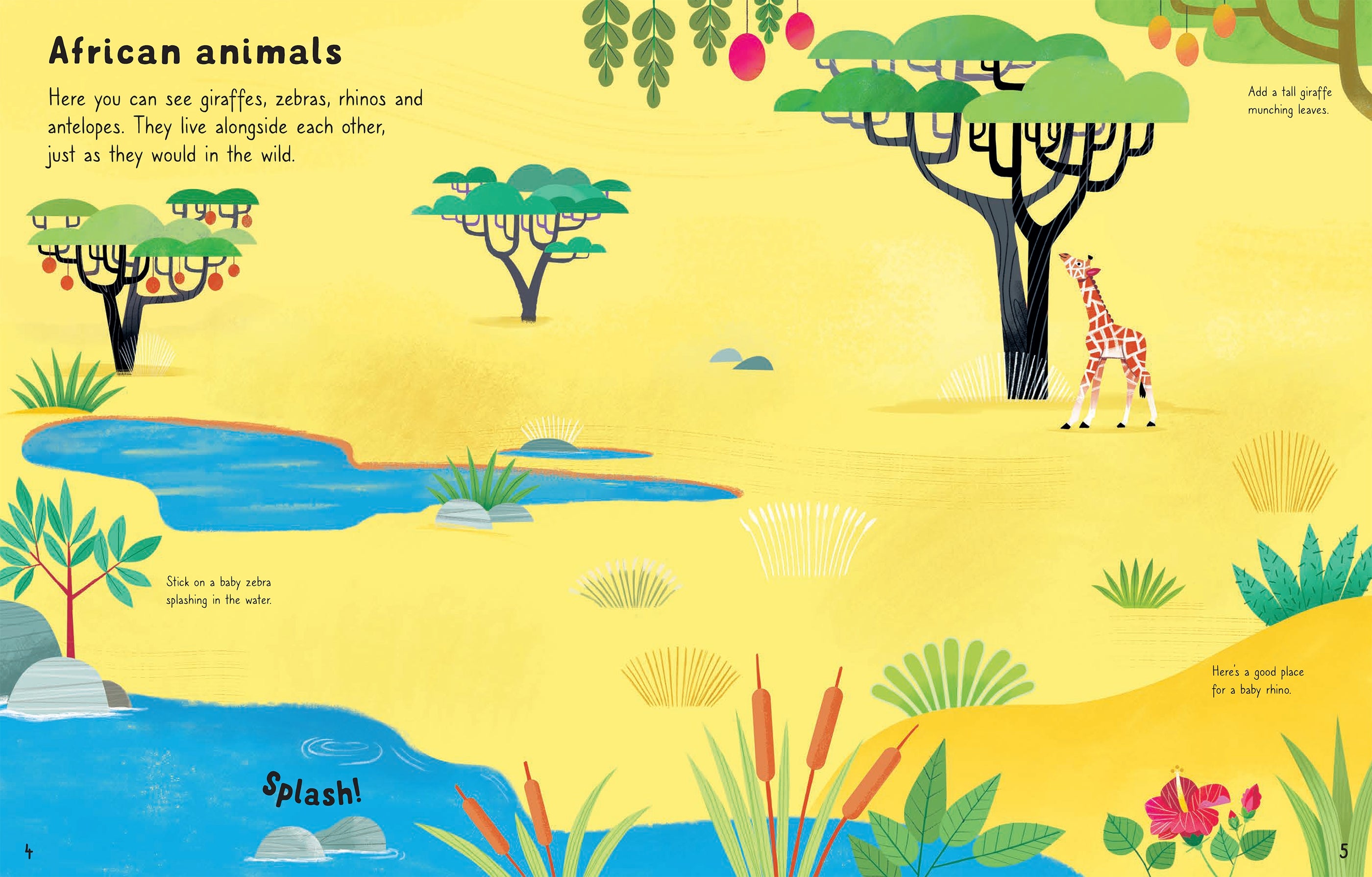 Detaliu din cartea „First Sticker Book Animal Park”, Usborne – imaginea 4