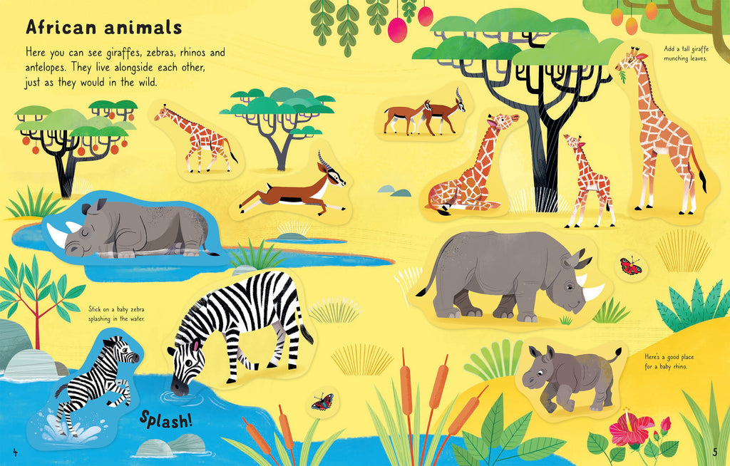 Detaliu din cartea „First Sticker Book Animal Park”, Usborne – imaginea 5