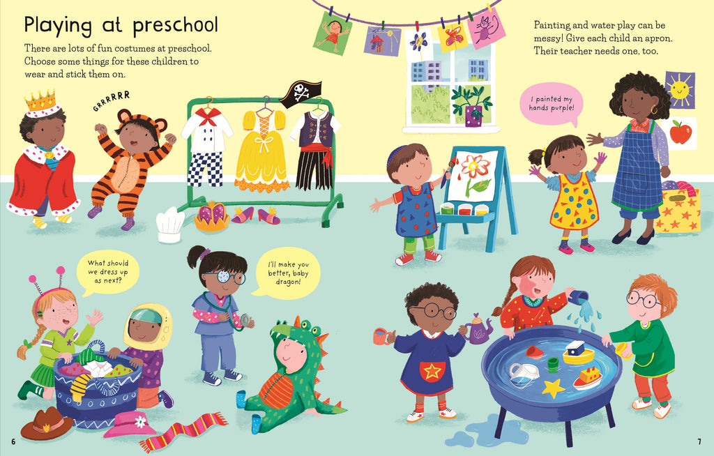 Detaliu din cartea „First Sticker Book Getting Dressed”, Usborne – imaginea 4