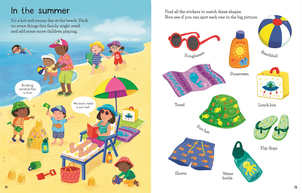 Detaliu din cartea „First Sticker Book Getting Dressed”, Usborne – imaginea 6