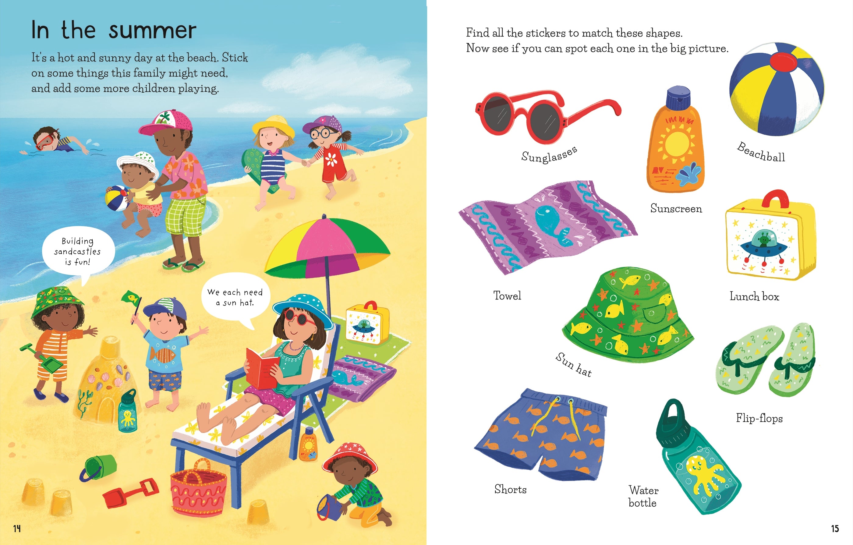 Detaliu din cartea „First Sticker Book Getting Dressed”, Usborne – imaginea 6