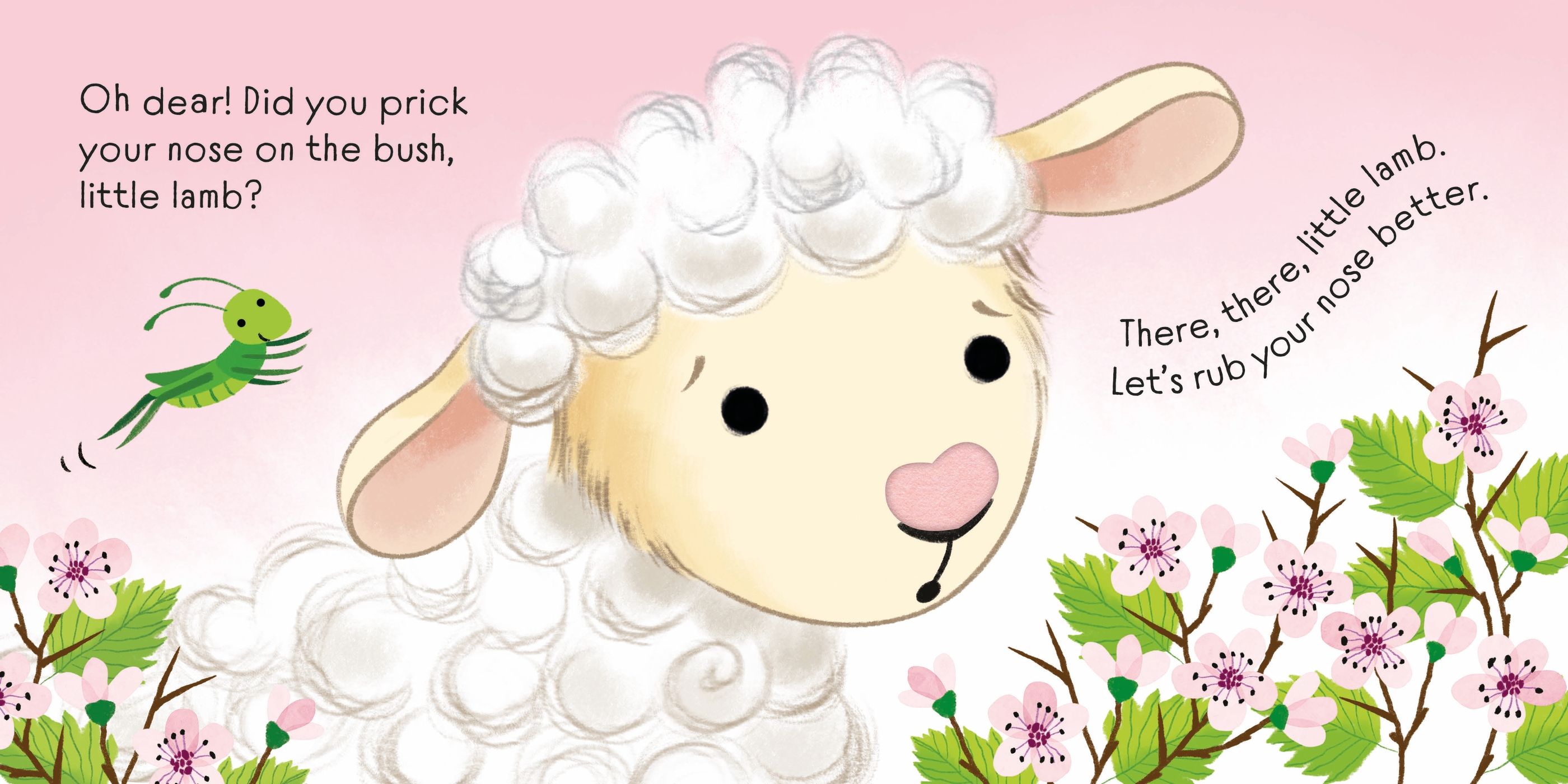 There There Little Lamb – Carte senzorială cu texturi pentru copii 6+ luni, Usborne