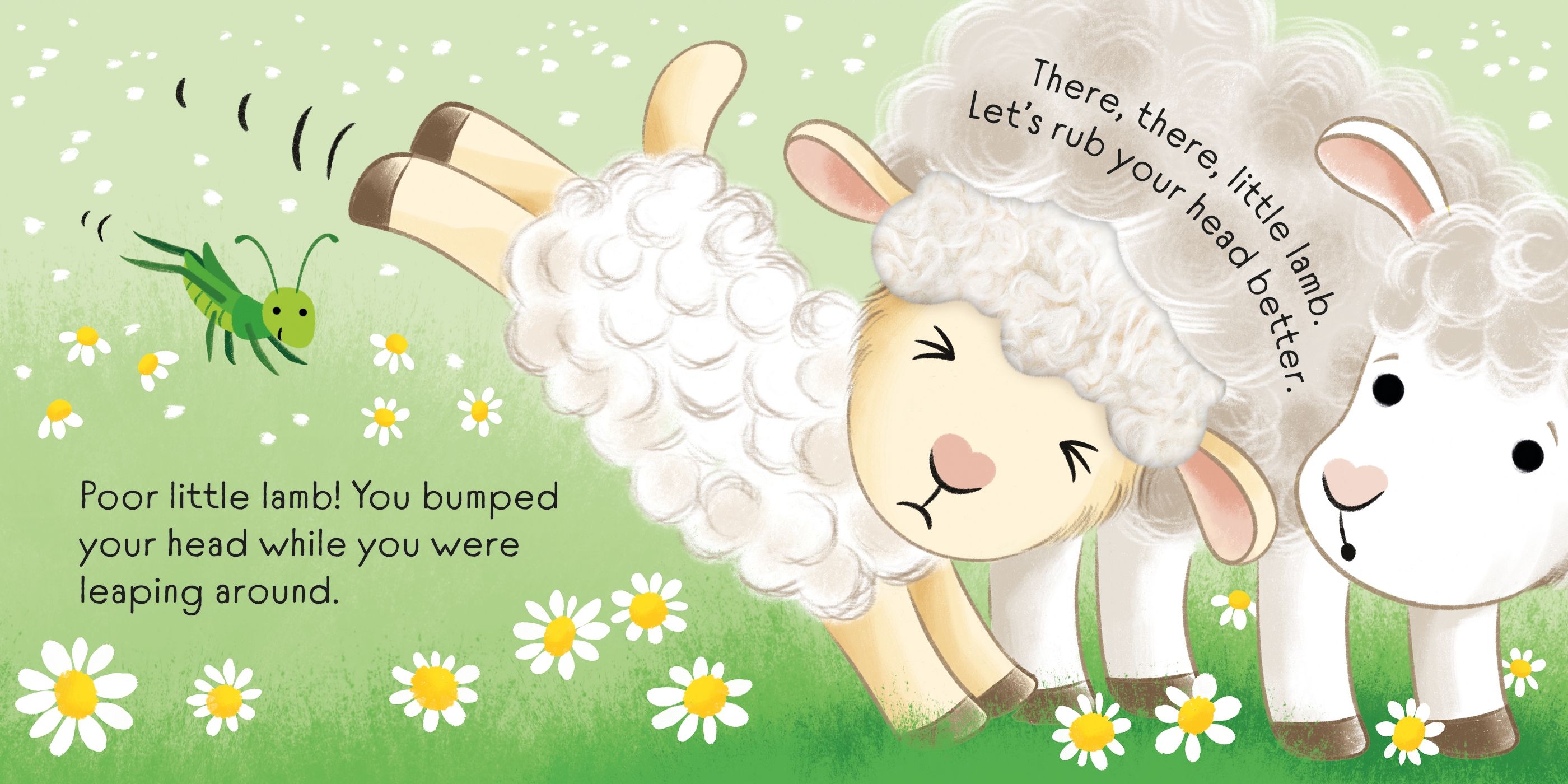 There There Little Lamb – Carte senzorială cu texturi pentru copii 6+ luni, Usborne