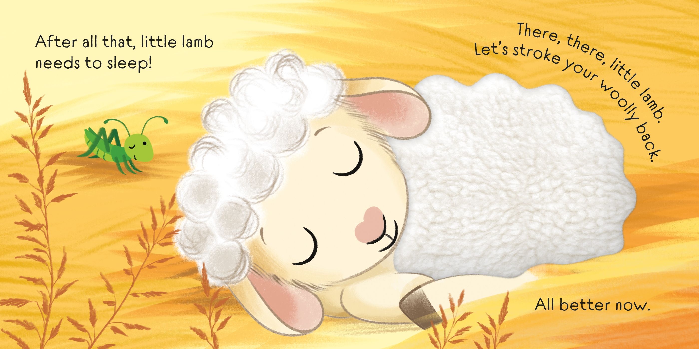 There There Little Lamb – Carte senzorială cu texturi pentru copii 6+ luni, Usborne