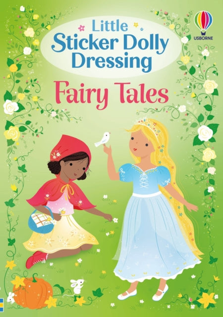 Coperta cărții „Little Sticker Dolly Dressing Fairy Tales” – carte cu stickere Usborne pentru copii 4+ ani