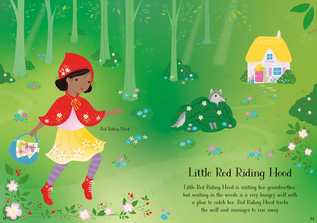 Detaliu din cartea „Little Sticker Dolly Dressing Fairy Tales”, Usborne – imaginea 4