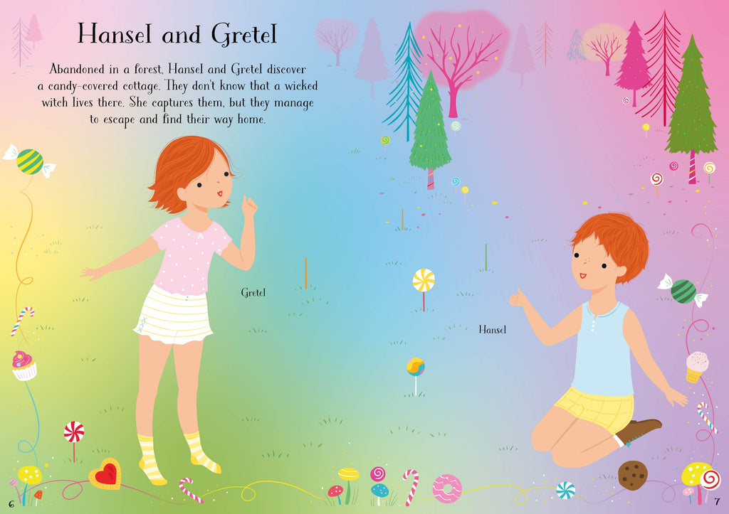 Detaliu din cartea „Little Sticker Dolly Dressing Fairy Tales”, Usborne – imaginea 5