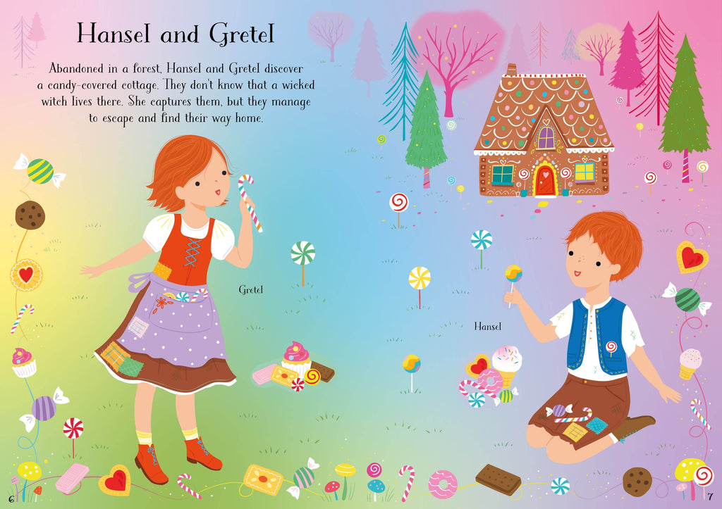 Detaliu din cartea „Little Sticker Dolly Dressing Fairy Tales”, Usborne – imaginea 6