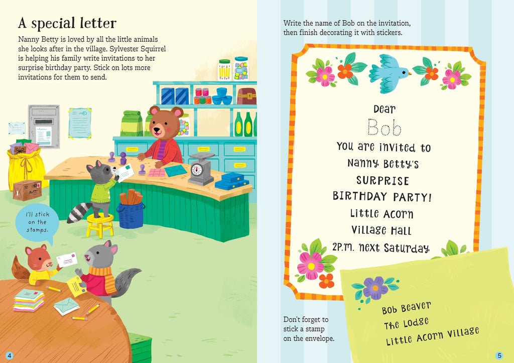 Detaliu din cartea „Little First Stickers Love and Friendship”, Usborne – imaginea 2