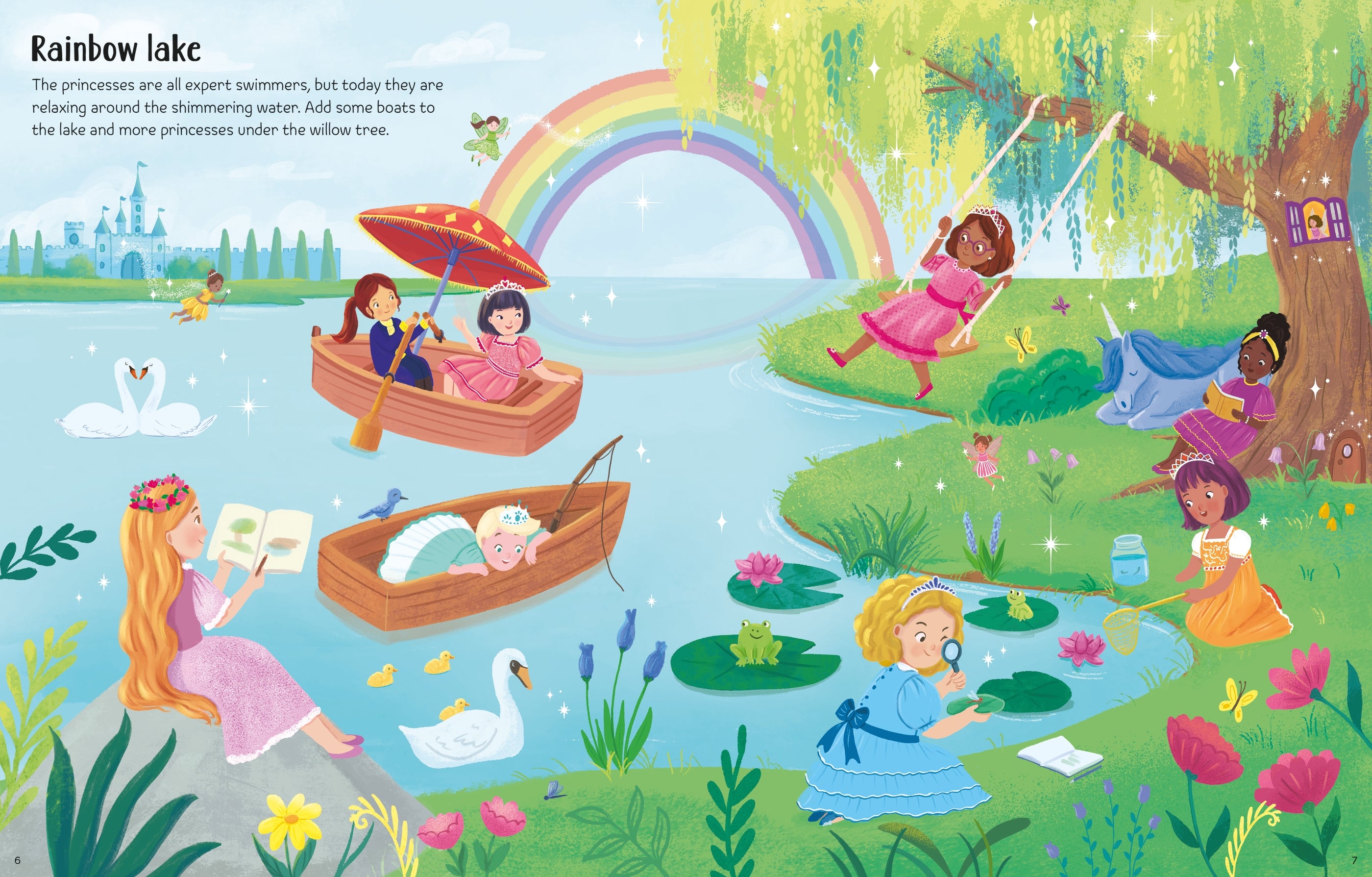 Detaliu din cartea „First Sticker Book Sparkly Princesses”, Usborne – imaginea 5
