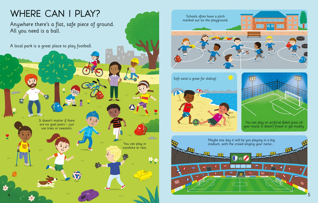 First Football Book – Carte ilustrată în limba engleză pentru copii 5+ ani, Usborne